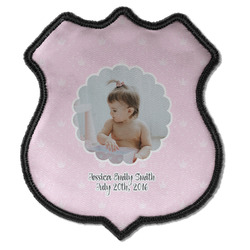 Baby Girl Photo Iron On Shield Patch C