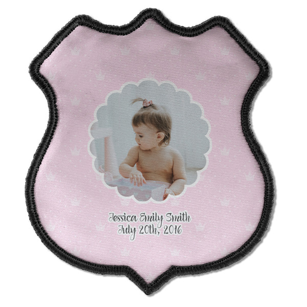 Custom Baby Girl Photo Iron On Shield Patch C