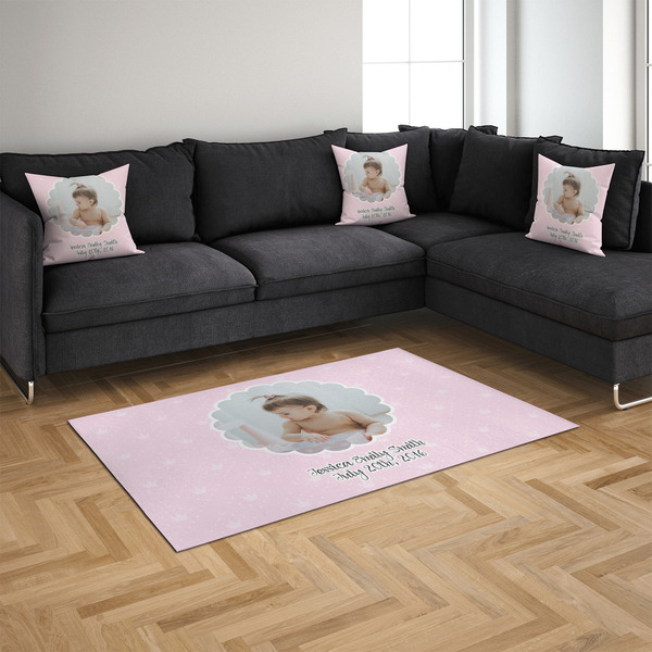 Baby Girl Photo 4'x6' Indoor Area Rugs - IN CONTEXT