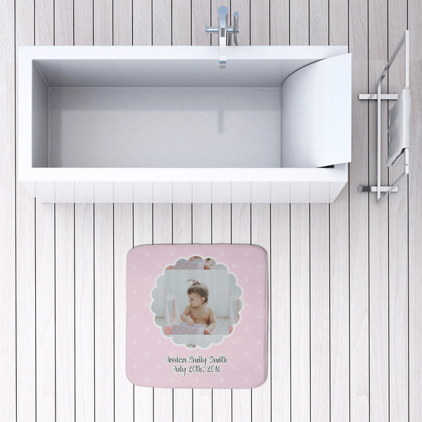 Baby Girl Photo 48x48 Foam Memory Mat - LIFESTYLE