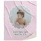 Baby Girl Photo Sherpa Throw Blanket - 60"x80" (Personalized)