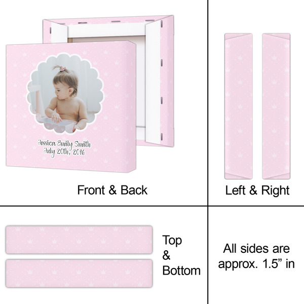 Baby Girl Photo 8x8 - Canvas Print - Approval