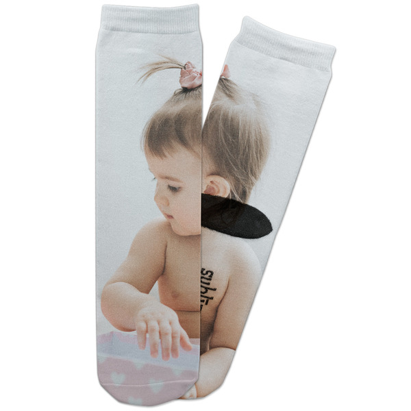 Custom Baby Girl Photo Adult Crew Socks