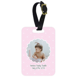 Baby Girl Photo Metal Luggage Tag