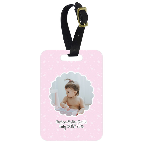 Custom Baby Girl Photo Metal Luggage Tag