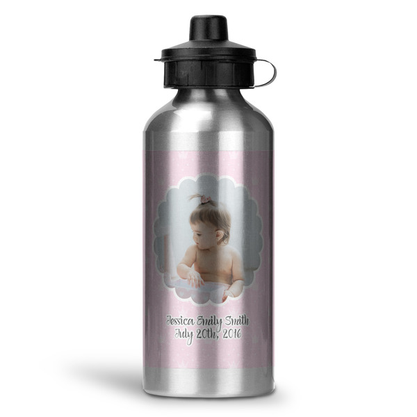 Custom Baby Girl Photo Water Bottle - Aluminum - 20 oz (Personalized)