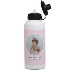 Baby Girl Photo Water Bottles - Aluminum - 20 oz - White