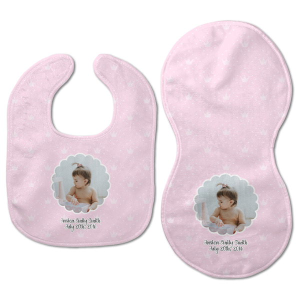 Baby Girl Photo Baby Bib & Burp Set - Approval (new bib & burp)