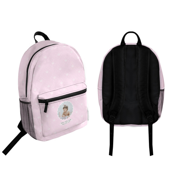 Baby Girl Photo Backpack front and back - Apvl