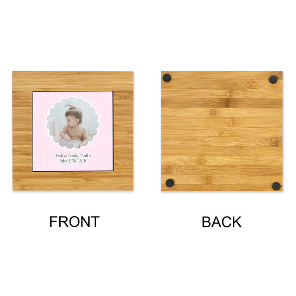 Baby Girl Photo Bamboo Trivet with 6" Tile - APPROVAL