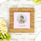 Baby Girl Photo Bamboo Trivet with 6" Tile - LIFESTYLE