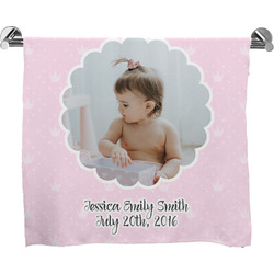 Baby Girl Photo Bath Towel (Personalized)