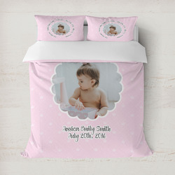 Baby Girl Photo Duvet Cover