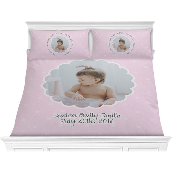 Custom Baby Girl Photo Comforter Set - King (Personalized)