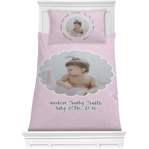 Custom Baby Girl Photo Comforter Set - Twin (Personalized)