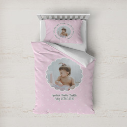 Baby Girl Photo Duvet Cover Set - Twin (Personalized)