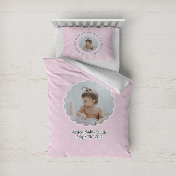 Custom Baby Girl Photo Duvet Cover Set - Twin (Personalized)