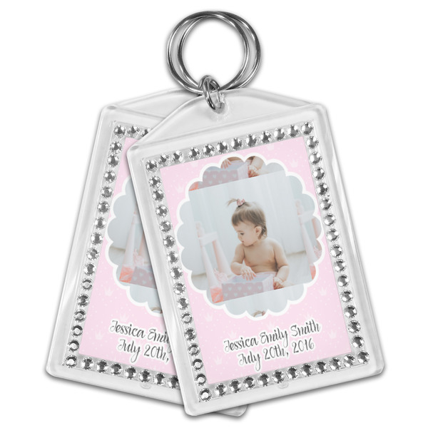 Baby Girl Photo Bling Keychain - MAIN