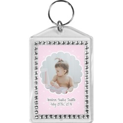 Baby Girl Photo Bling Keychain (Personalized)
