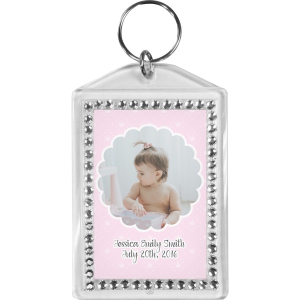 Custom Baby Girl Photo Bling Keychain (Personalized)