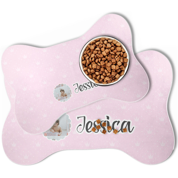 Baby Girl Photo Bone Shaped Dog Mats - MAIN
