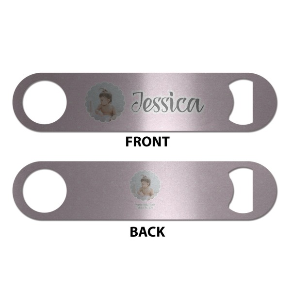 Baby Girl Photo Bottle Opener - Front & Back
