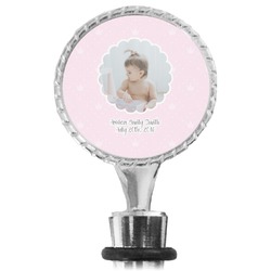 Baby Girl Photo Wine Bottle Stopper (Personalized)