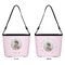 Baby Girl Photo Bucket Bags w/ Genuine Leather Trim - Double - Front and Back