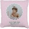 Baby Girl Photo Burlap Pillow 24"