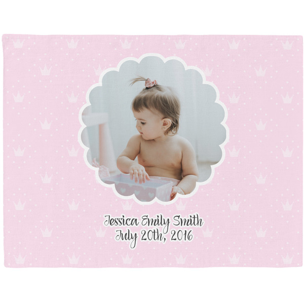 Custom Baby Girl Photo Woven Fabric Placemat - Twill