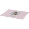 Baby Girl Photo Burlap Placemat (Angle View)