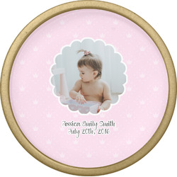 Baby Girl Photo Cabinet Knob - Gold