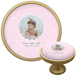 Baby Girl Photo Cabinet Knob - Gold