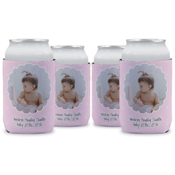 Baby Girl Photo Can Cooler (12 oz) - Set of 4