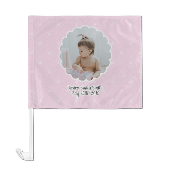 Baby Girl Photo Car Flag - Large - FRONT