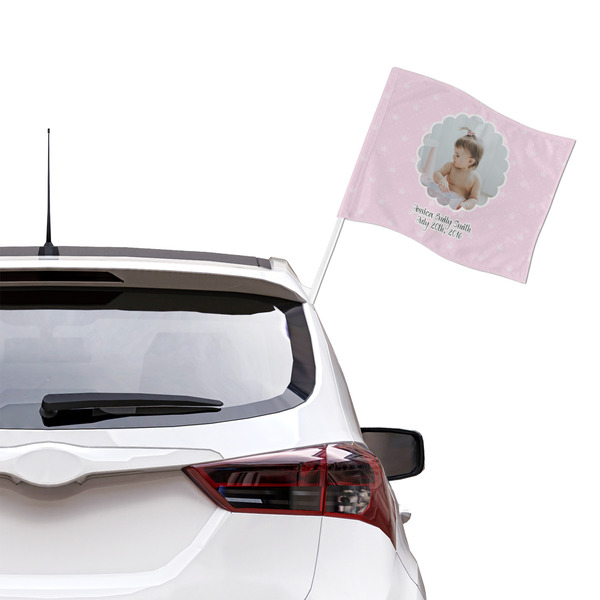 Baby Girl Photo Car Flag - Large - LIFESTYLE