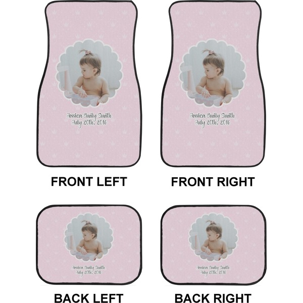 Baby Girl Photo Car Floor Mats Set (2F + 2B)
