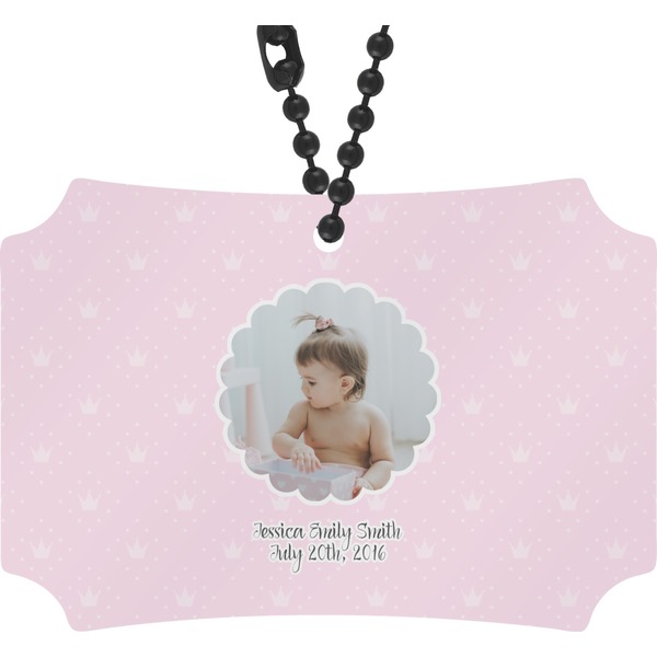 Custom Baby Girl Photo Rear View Mirror Ornament (Personalized)