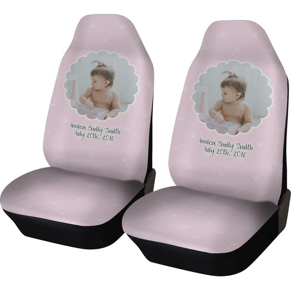 Custom Baby Girl Photo Car Seat Covers (Set of Two) (Personalized)