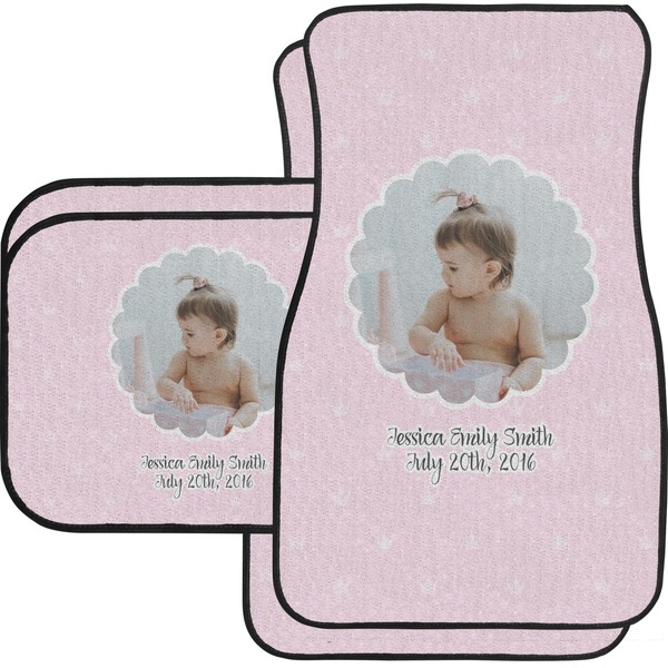 Custom Baby Girl Photo Car Floor Mats Set - 2 Front & 2 Back (Personalized)