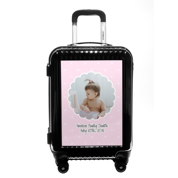 Custom Baby Girl Photo Carry On Hard Shell Suitcase (Personalized)