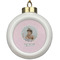 Baby Girl Photo Ceramic Ball Ornament