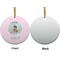 Baby Girl Photo Ceramic Flat Ornament - Circle Front & Back (APPROVAL)
