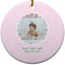 Baby Girl Photo Ceramic Flat Ornament - Circle (Front)