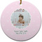 Baby Girl Photo Round Ceramic Ornament