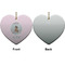 Baby Girl Photo Ceramic Flat Ornament - Heart Front & Back (APPROVAL)