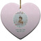 Baby Girl Photo Ceramic Flat Ornament - Heart (Front)