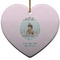 Baby Girl Photo Heart Ceramic Ornament