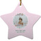 Baby Girl Photo Ceramic Flat Ornament - Star (Front)