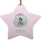Baby Girl Photo Star Ceramic Ornament